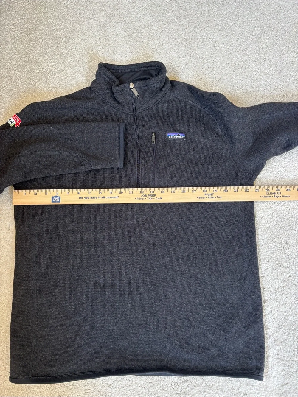 Patagonia Better Sweater 1/4 Zip 25522 Comfort Outdoors Black Mens Large